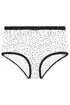 Yours 5 Pack Curve Black & White Butterfly Design High Waisted Full Briefs - 14-16 Image 4