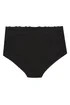 Yours 4 Pack Curve Black Lace Trim High Waisted Full Briefs - Size 34-36 clothing Image 3