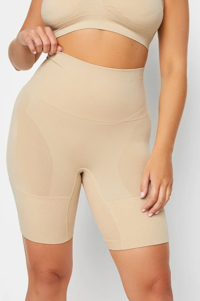 Yours Curve Nude Seamless Control High Waisted Shorts
