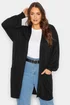 Yours Curve Black Balloon Sleeve Fine Knit Cardigan - Size 34-36 clothing Image 1