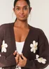 Blue Vanilla Brown Daisy Large Flower Cardigan - Medium/Large Image 5