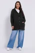 Yours Curve Black Boyfriend Button Through Cardigan - Size 22-24 Image 3