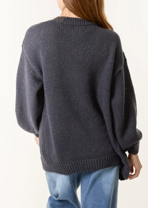 Blue Vanilla Navy Daisy Large Flower Cardigan - Small/Medium Image 4