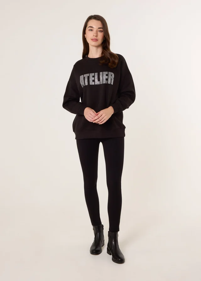 Blue Vanilla Black Atelier Diamante Sweatshirt