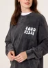 Blue Vanilla Grey Good Vibes Sweatshirt - One Size Image 4