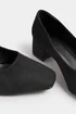 Yours Black Faux Suede Block Heel Court Shoe In Extra Wide EEE Fit - 6 Extra Wide Image 4