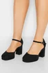 Yours Curve Black Platform Court Shoes In Extra Wide EEE Fit - 6 Extra Wide Image 1