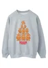 Spiral Galaxy Netflix Stranger Things Gingerbread Grey Graphic Sweatshirt - L Image 1