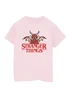 Stranger Things Devil Girls Pink Graphic T-Shirt (7-13 Years) - Age 9-11 Years Image 1