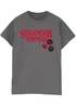 Spiral Galaxy Netflix Stranger Things Pins Washed Charcoal Graphic Washed T-Shirt - 2XL Image 1