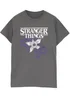Stranger Things Flower Logo Washed Charcoal Graphic T-Shirt - 5XL Image 1