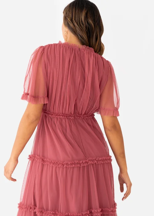 Anaya With Love Garnet Rose Short Sleeve Frill Midaxi Dress - 8 Image 4