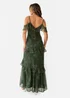 Anaya With Love Floral Green Cold Shoulder Maxi Dress - 16 Image 2