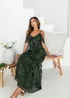 Anaya With Love Floral Green Cold Shoulder Maxi Dress - 16 Image 5