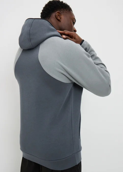 Souluxe Charcoal Panel Zip Up Hoodie - Extra small Image 3