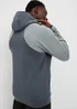 Souluxe Charcoal Panel Zip Up Hoodie - Extra small Image 3