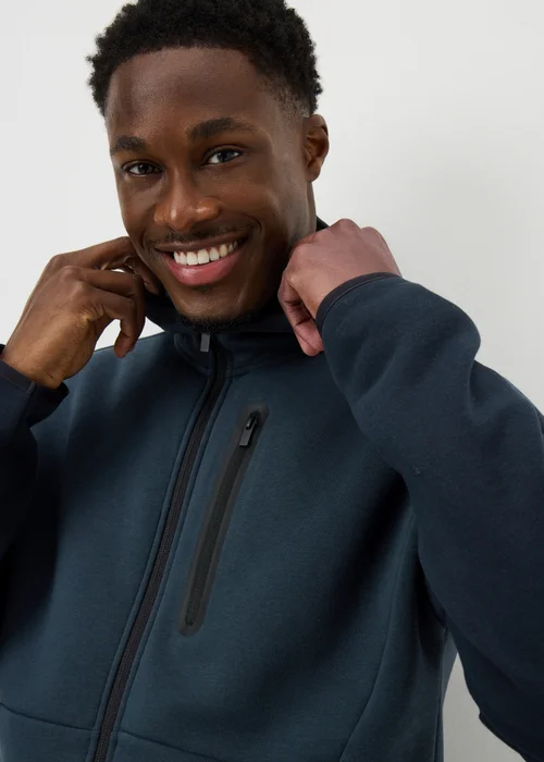 Souluxe Navy Zip Up Hoodie - Extra small Image 2