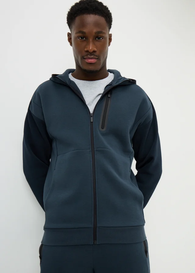 Souluxe Navy Zip Up Hoodie