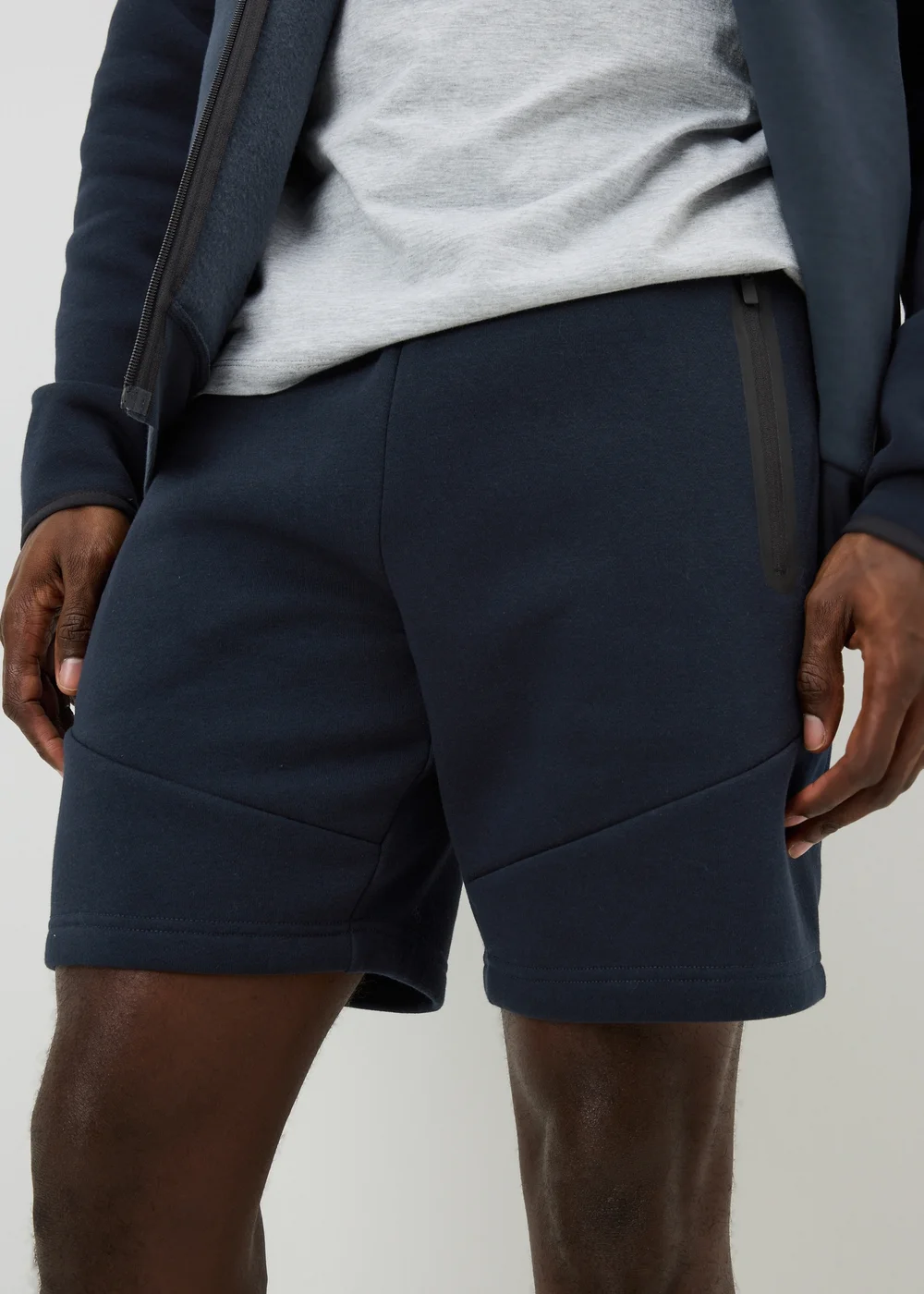 Souluxe Navy Panel Jogger Shorts - XS Image 2