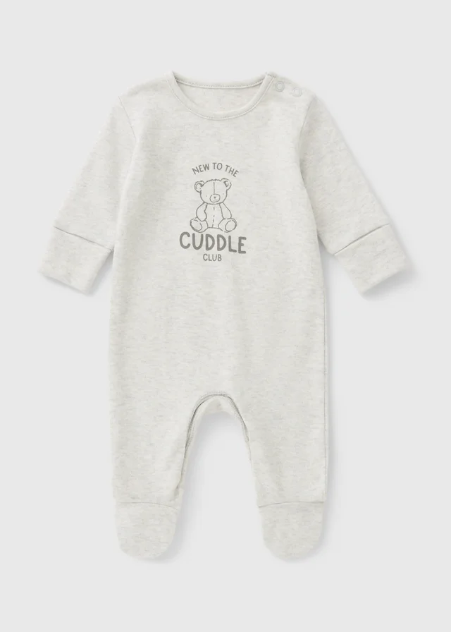 Baby Grey Cuddle Club Sleepsuit (Newborn-18mths)
