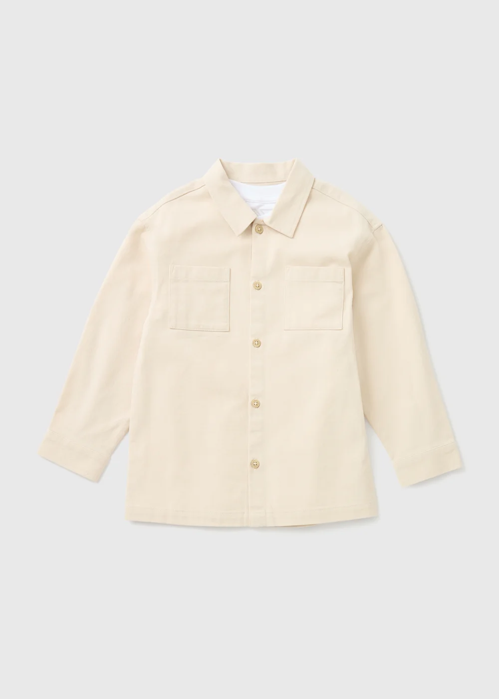 Boys Cream Smart T-Shirt & Shacket (1-7yrs) - 1 half year to 2 Image 1