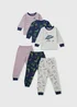 3 Pack Boys Multicolour Dino Space Pyjama (1-7yrs) - 1 to 1 half years Image 1