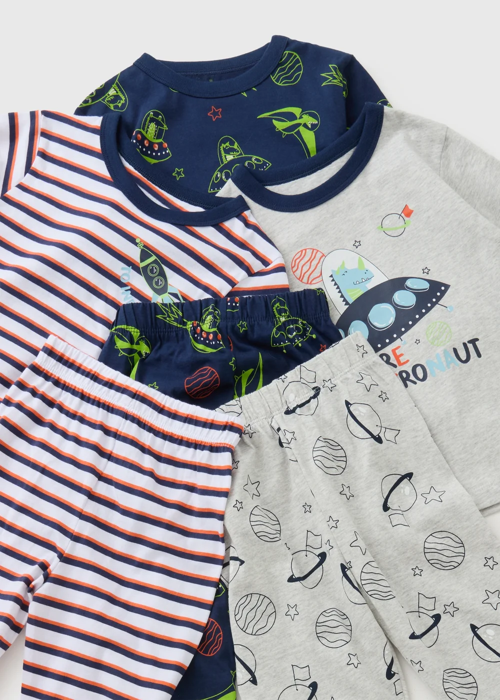 3 Pack Boys Multicolour Dino Space Pyjama (1-7yrs) - 1 to 1 half years Image 2
