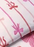 White Bow Print Bedding - King Image 3