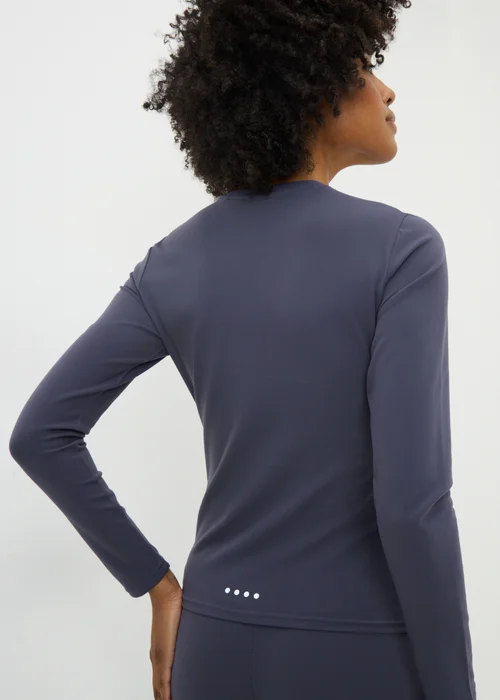 Grape Fitted Long Sleeve Top - Size 6 Image 1