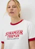 Stranger Things White Slogan T Shirt - Large Image 3