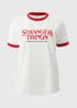 Stranger Things White Slogan T Shirt - Large Image 4