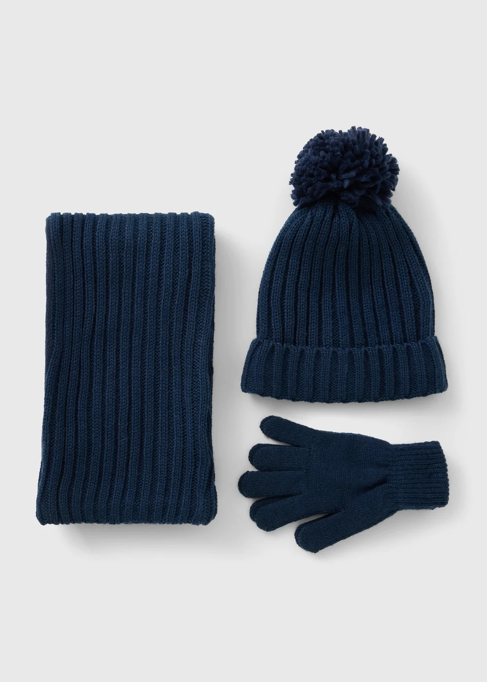 3 Piece Boys Navy Hat Set (3-10yrs) - Age 7-10 Years Image 1