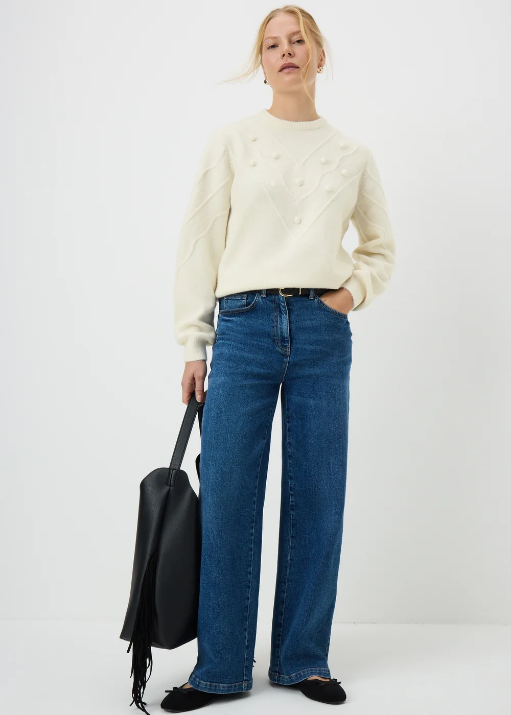 Cream Bobble Stitch Jumper - 3XL Image 2