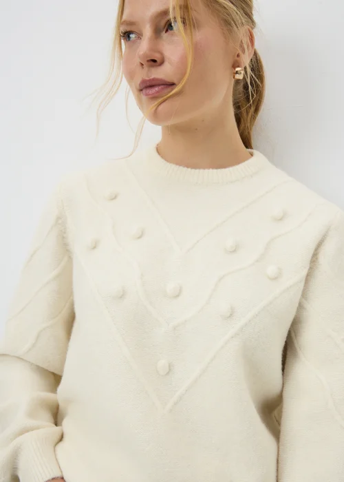 Cream Bobble Stitch Jumper - 3XL Image 1