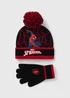 Spiderman 2 Piece Boys Black Hat Set (3-10yrs) - Age 7-10 Years Image 1