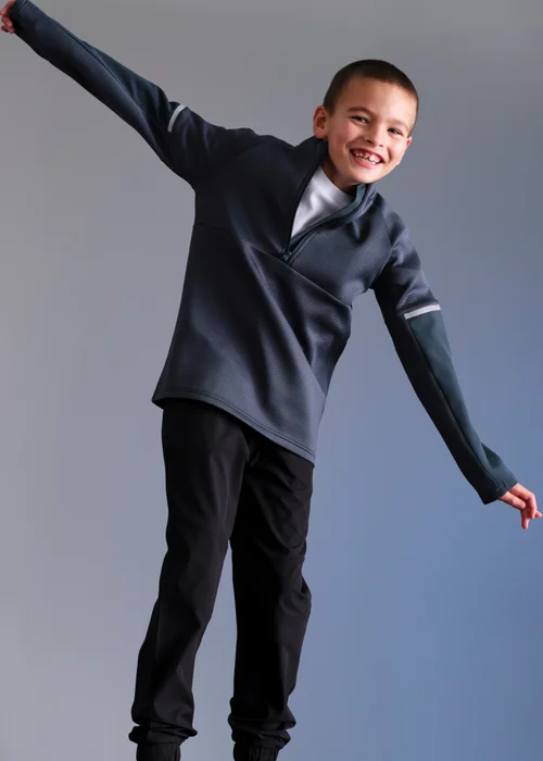 Boys Navy Sport Half Zip Co Ord Top (7-15yrs) - Age 14 Years Image 2