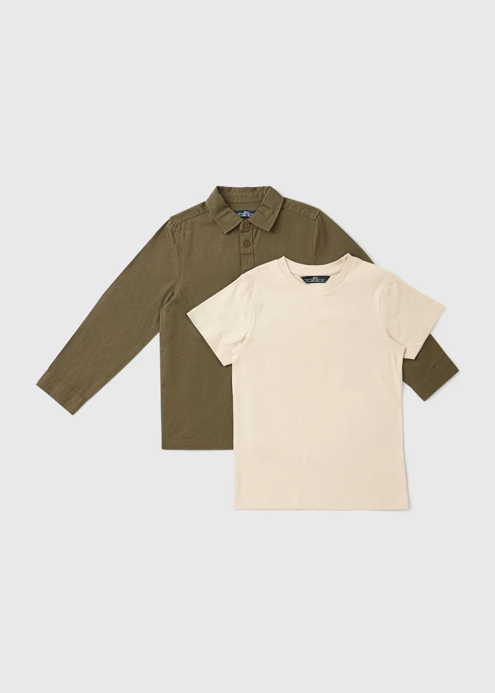 Boys Khaki Utility Overshirt & T-Shirt (7-15yrs) - Age 14 Years Image 1