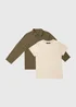 Boys Khaki Utility Overshirt & T-Shirt (7-15yrs) - Age 14 Years Image 1