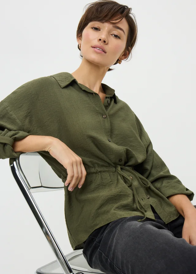 Green Channel Waist Shirt