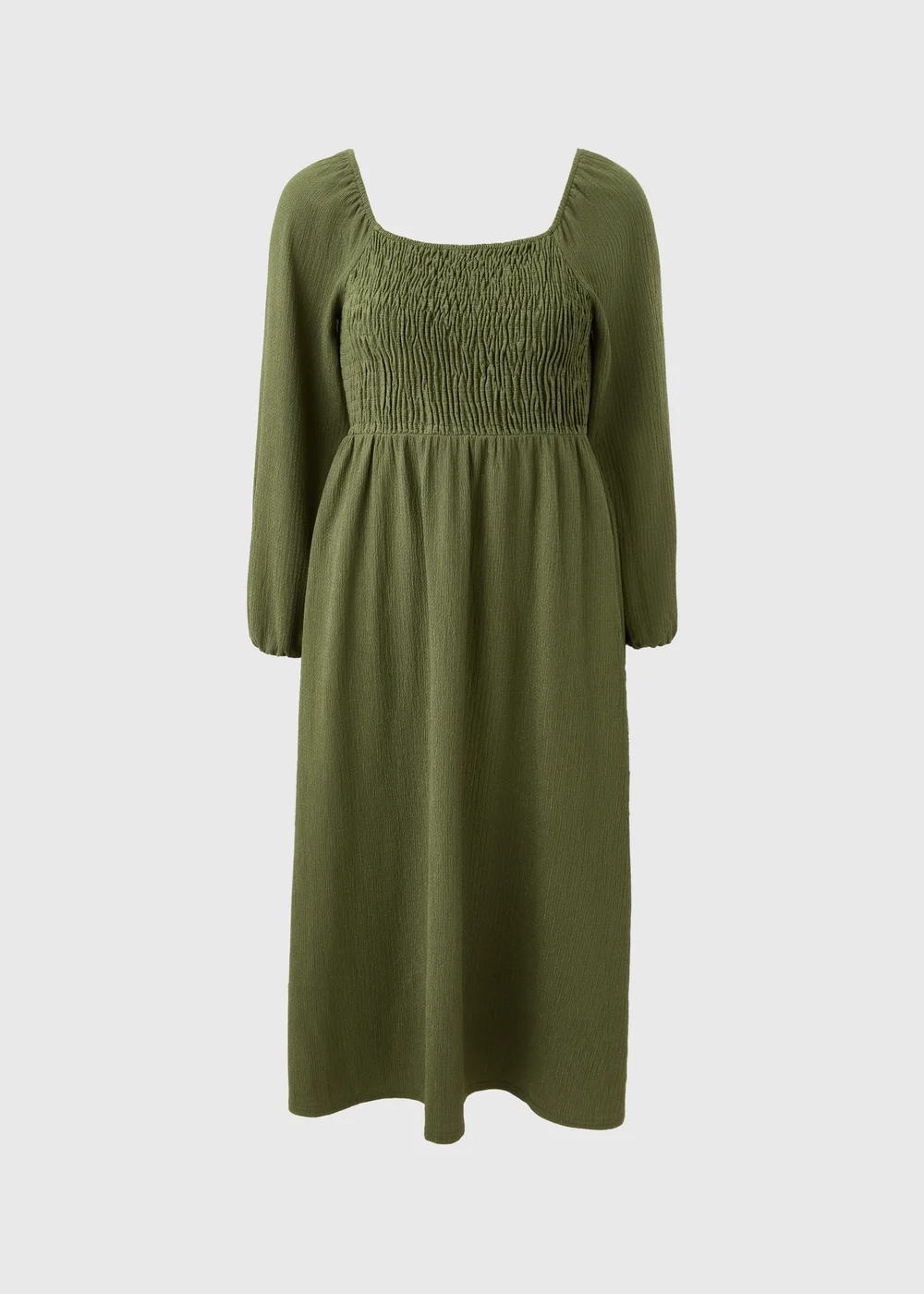 Green Shirred Tea Dress - 26 Image 2