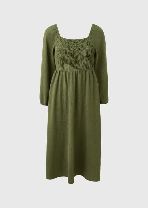 Green Shirred Tea Dress - 26 Image 2