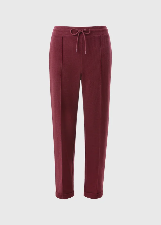 Burgundy Waffle Trousers