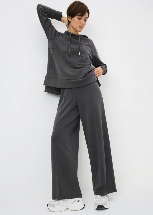 Souluxe Grey Wide Leg Jogging Bottoms