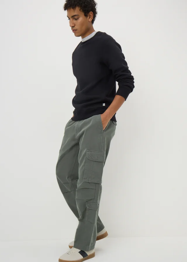 Khaki Loose Fit Uspec Cargo Trousers