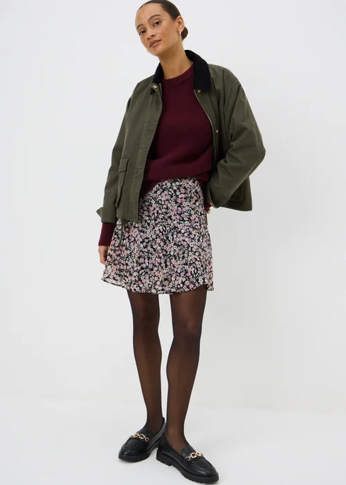 Multicoloured Floral Mini Skirt - Size 16 Image 1