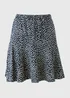 Navy Spot Print Tiered Mini Skirt - Size 16 Image 4