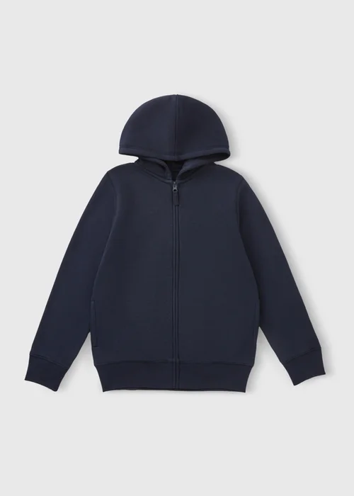 Boys Navy Zip Up Hoodie (4-13yrs) - Age 4 Years Image 1