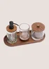 Wood Glass Basin Set Image 2