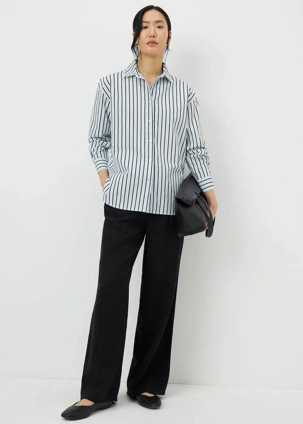 Blue Stripe Poplin Shirt - Size 8 Image 1