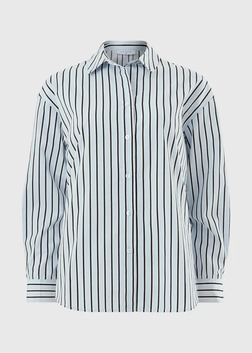 Blue Stripe Poplin Shirt - Size 8 Image 3